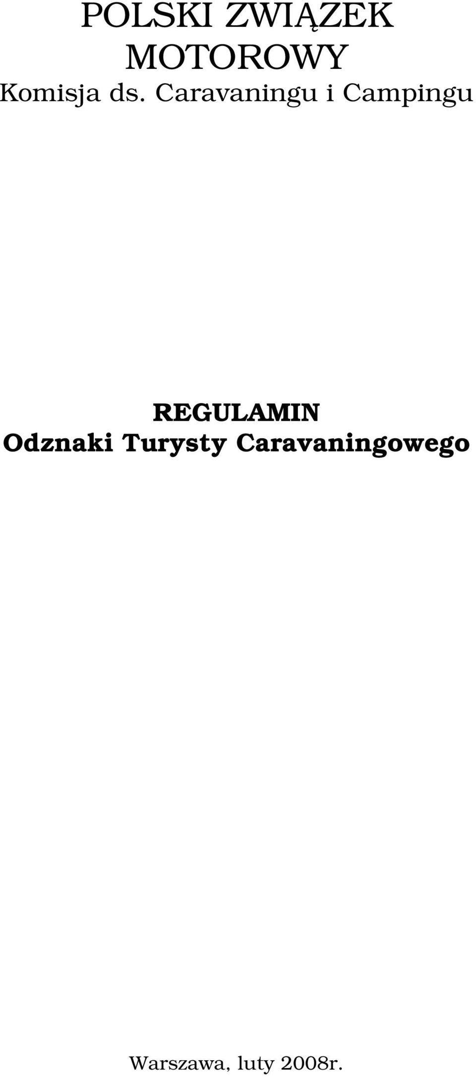 REGULAMIN Odznaki Turysty