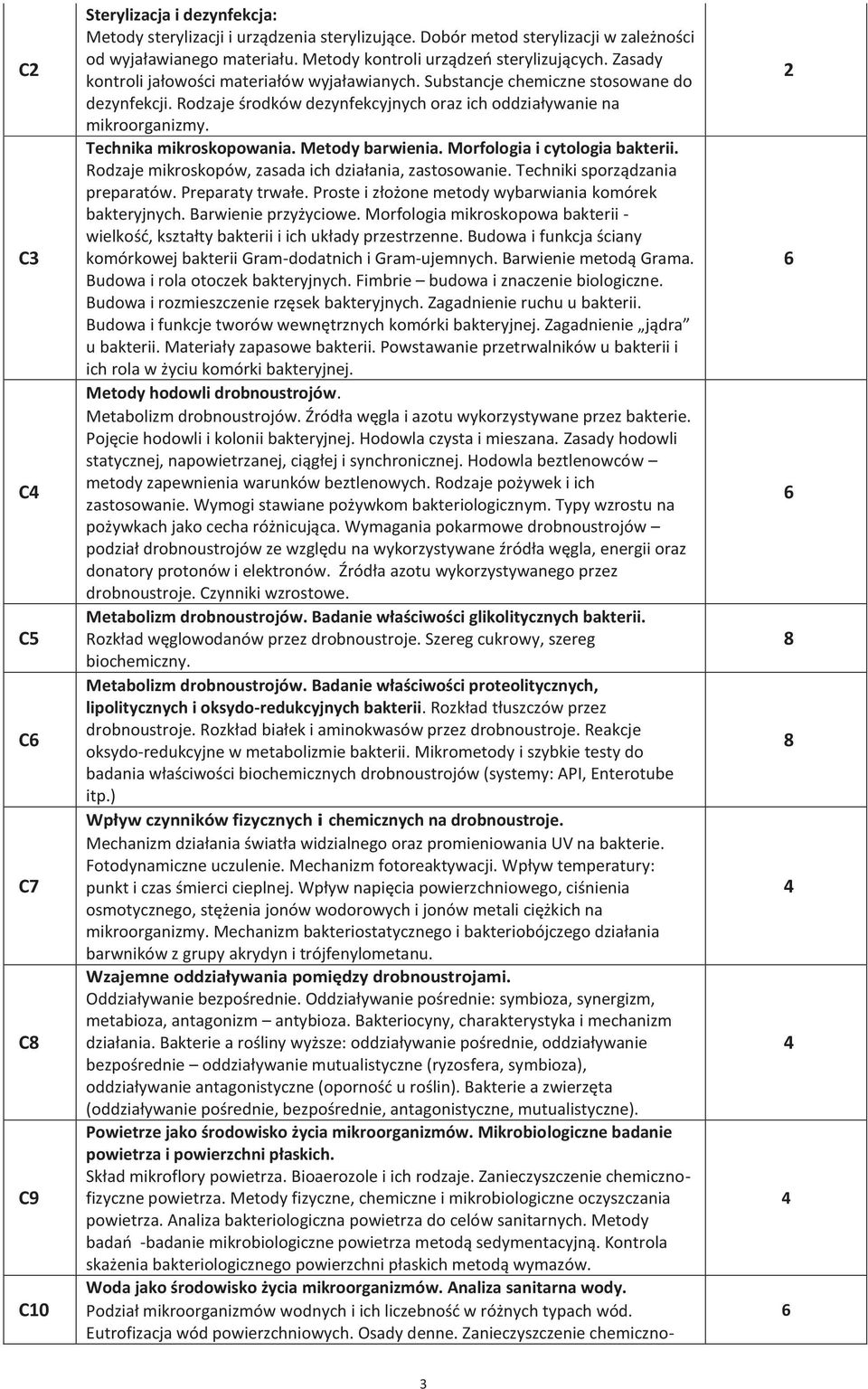 Rodzaje środków dezynfekcyjnych oraz ich oddziaływanie na mikroorganizmy. Technika mikroskopowania. Metody barwienia. Morfologia i cytologia bakterii.