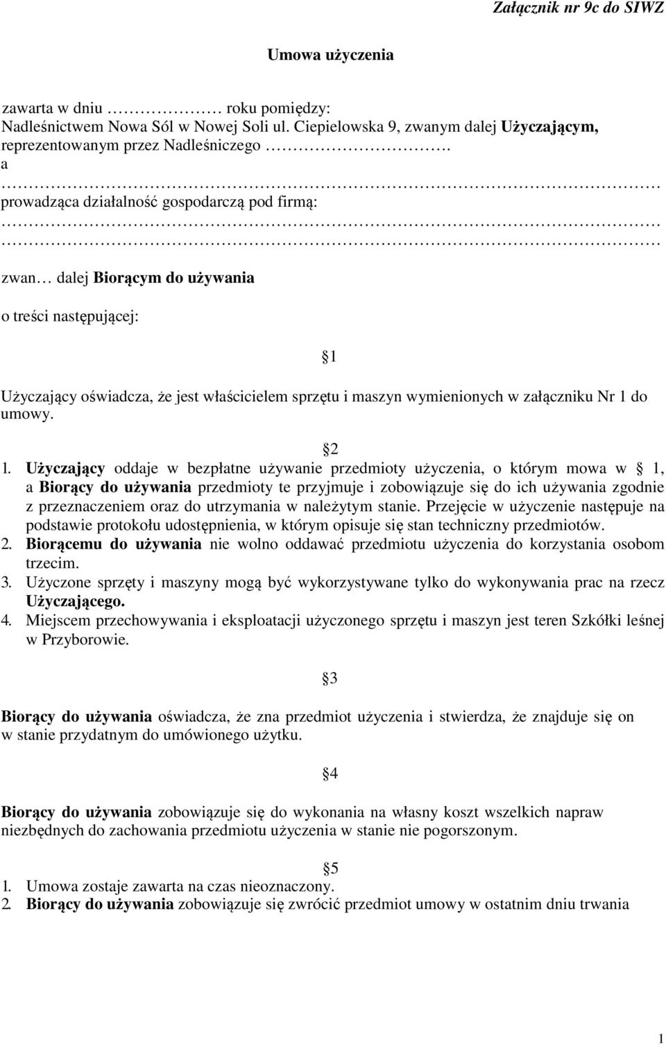 umowy. 2 1.