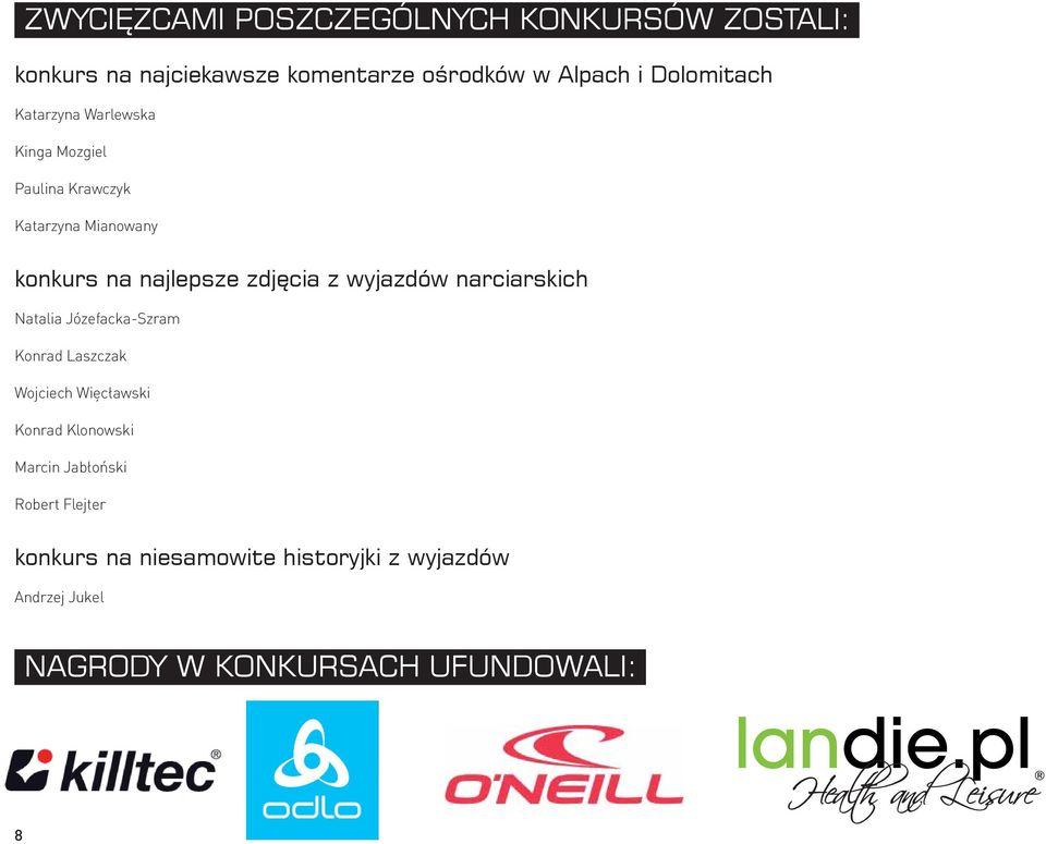 zdjęcia z wyjazdów narciarskich Natalia Józefacka-Szram Konrad Laszczak Wojciech Więcławski Konrad Klonowski