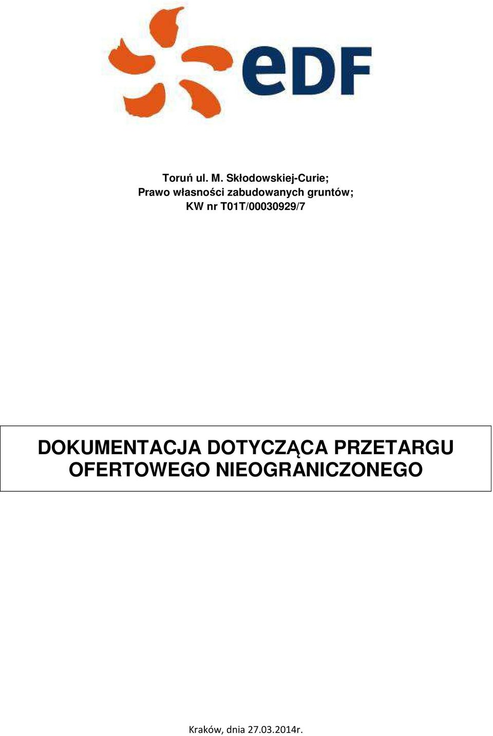 zabudowanych gruntów; KW nr T01T/00030929/7
