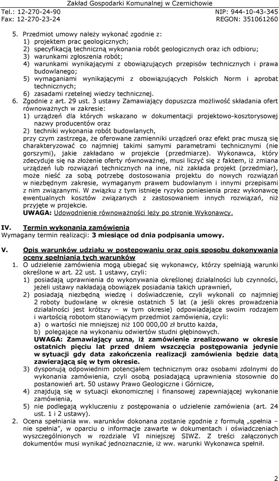 6. Zgodnie z art. 29 ust.