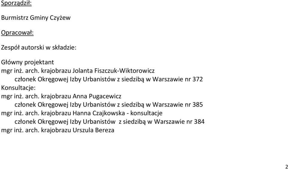 inż. arch.