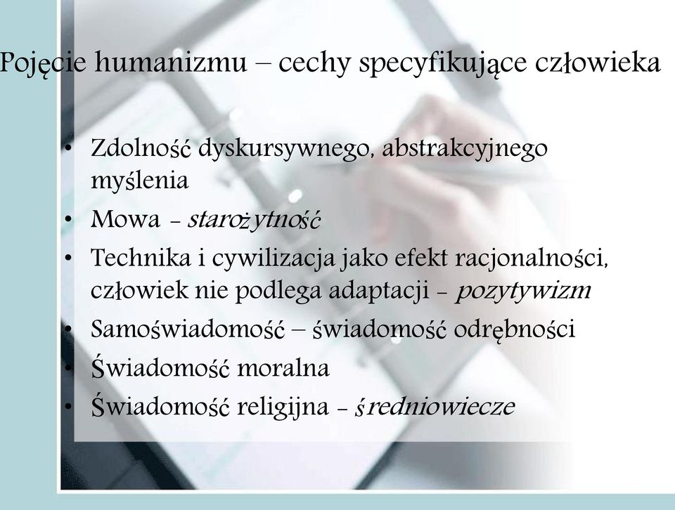 efekt racjonalności, człowiek nie podlega adaptacji - pozytywizm