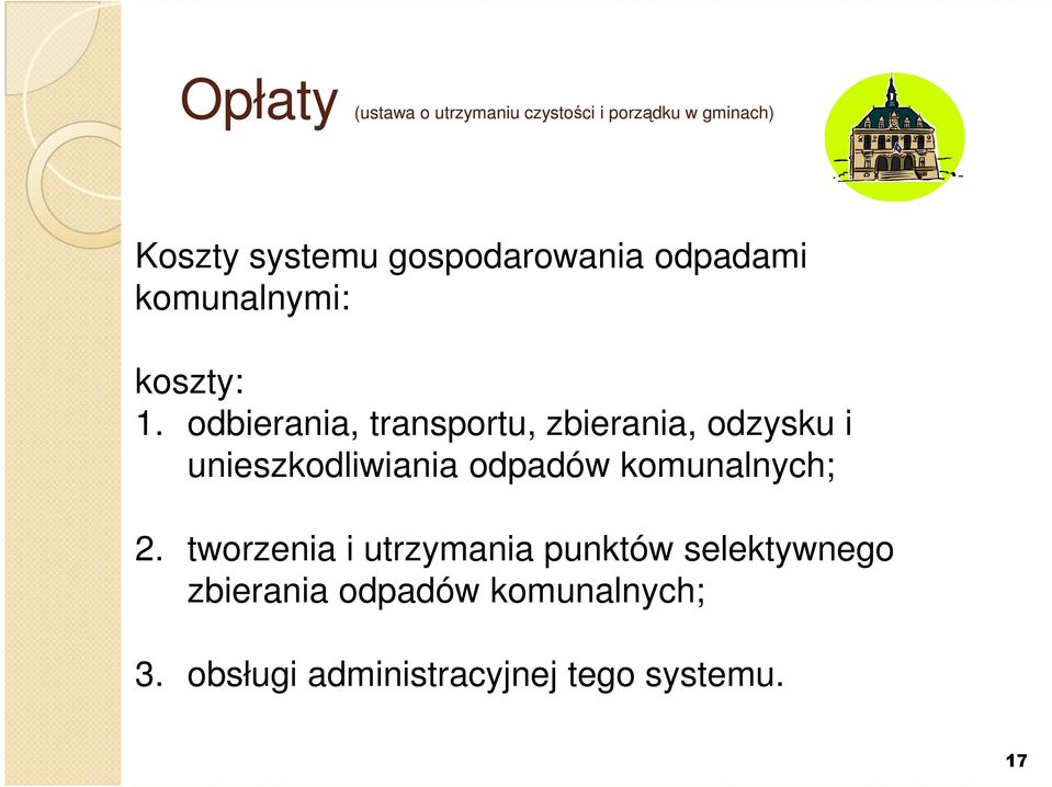 odbierania, transportu, zbierania, odzysku i unieszkodliwiania odpadów