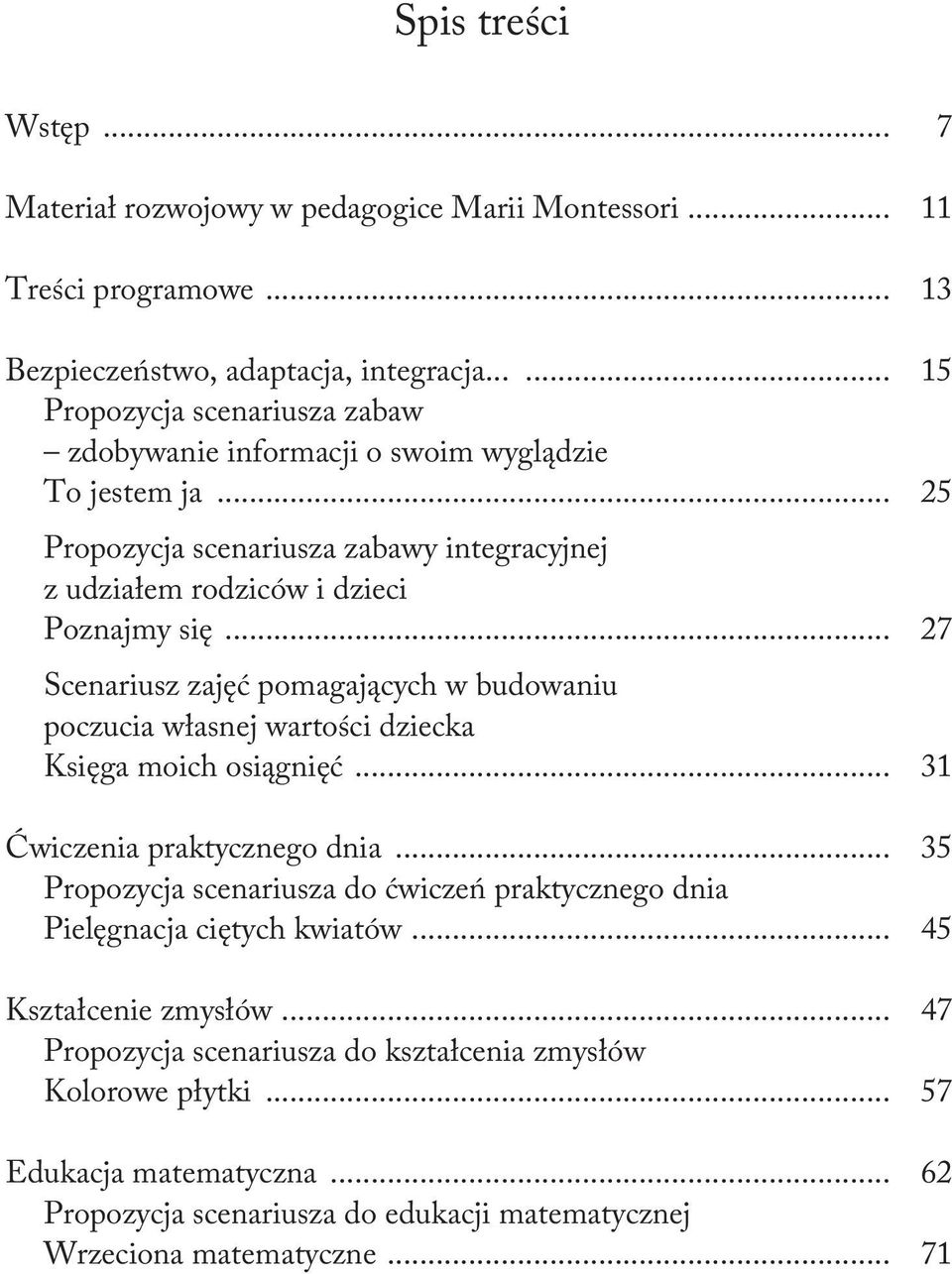 .. 27 Scenariusz zajęć pomagających w budowaniu poczucia własnej wartości dziecka Księga moich osiągnięć... 31 Ćwiczenia praktycznego dnia.