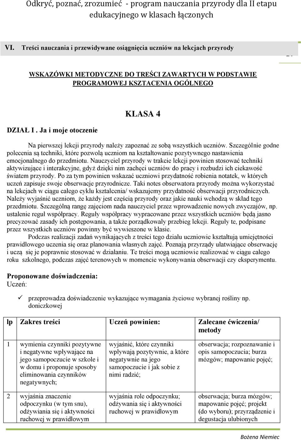 Szczególnie godne polecenia są techniki, które pozwolą uczniom na kształtowanie pozytywnego nastawienia emocjonalnego do przedmiotu.