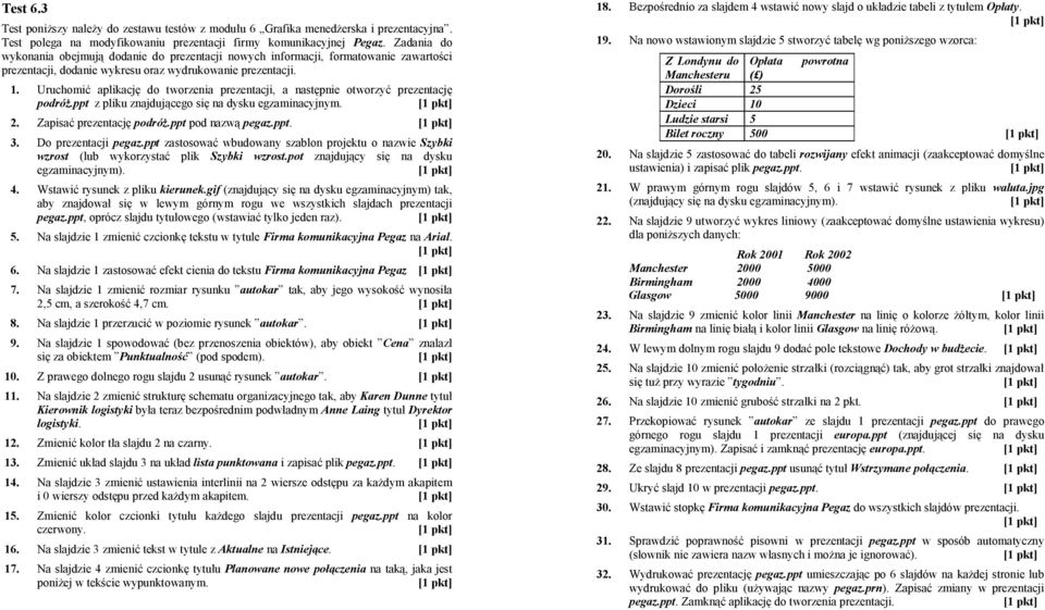 ppt z pliku znajdującego się na dysku egzaminacyjnym. 2. Zapisać prezentację podróż.ppt pod nazwą pegaz.ppt. 3. Do prezentacji pegaz.
