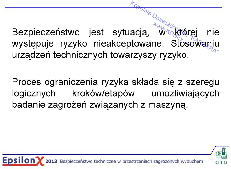Stosowaniu urządzeń technicznych towarzyszy ryzyko.