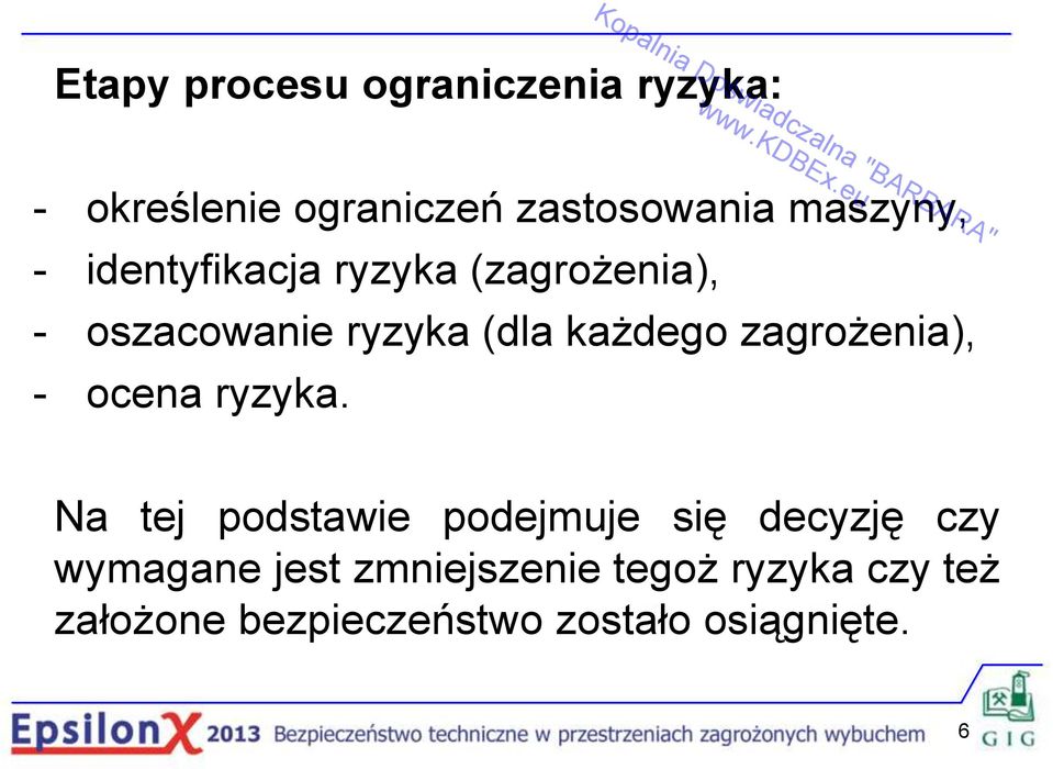 zagrożenia), ocena ryzyka.