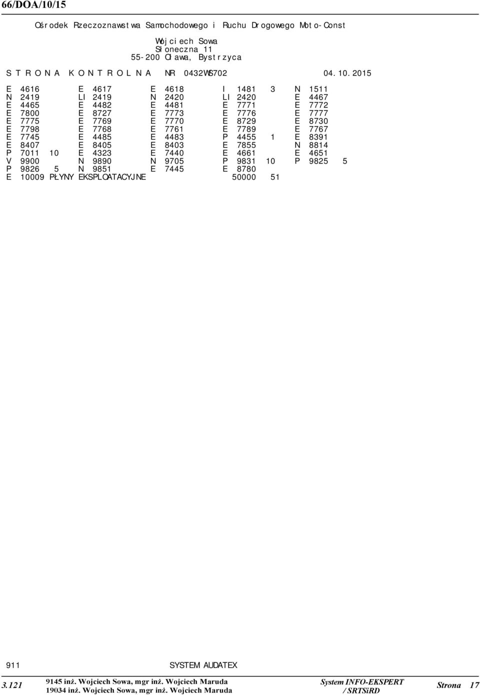 E 7776 E 7777 E 7775 E 7769 E 7770 E 8729 E 8730 E 7798 E 7768 E 7761 E 7789 E 7767 E 7745 E 4485 E 4483 P 4455 1 E 8391 E 8407 E 8405