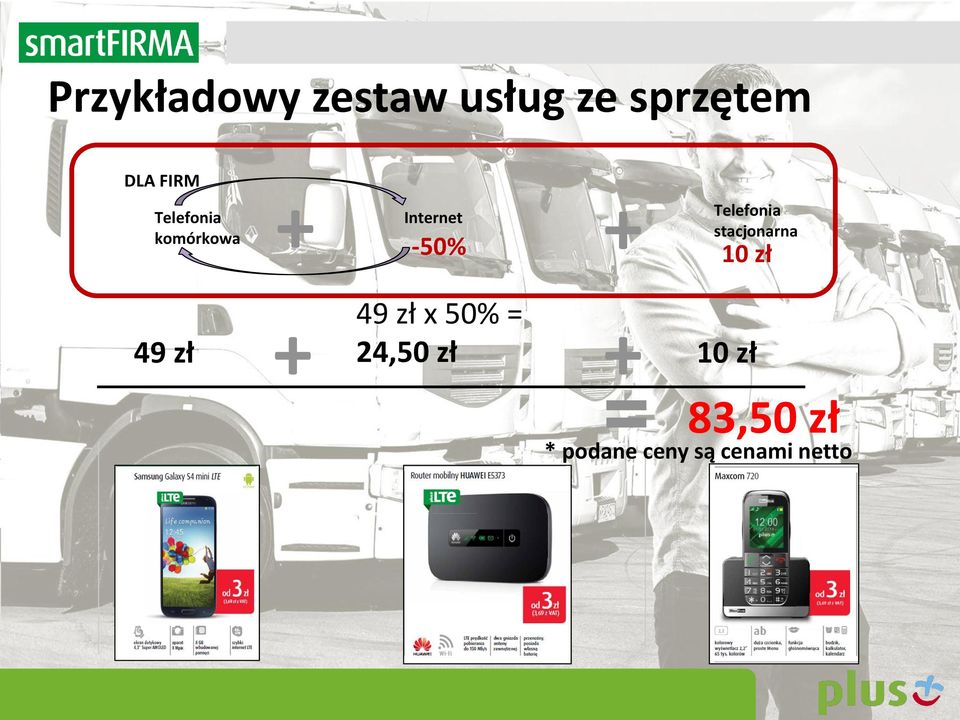 stacjonarna -50% 10 zł 49 zł + 49 zł x 50% =