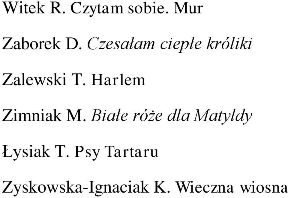 Harlem Zimniak M.