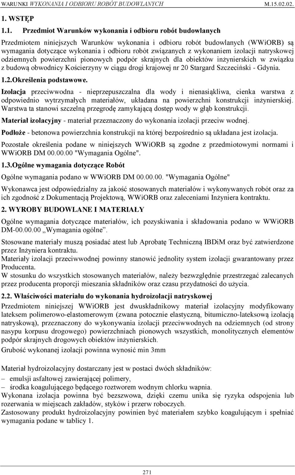 Stargard Szczeciński - Gdynia. 1.2.Określenia podstawowe.