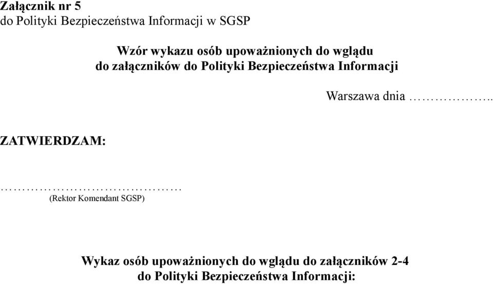 Informacji Warszawa dnia.