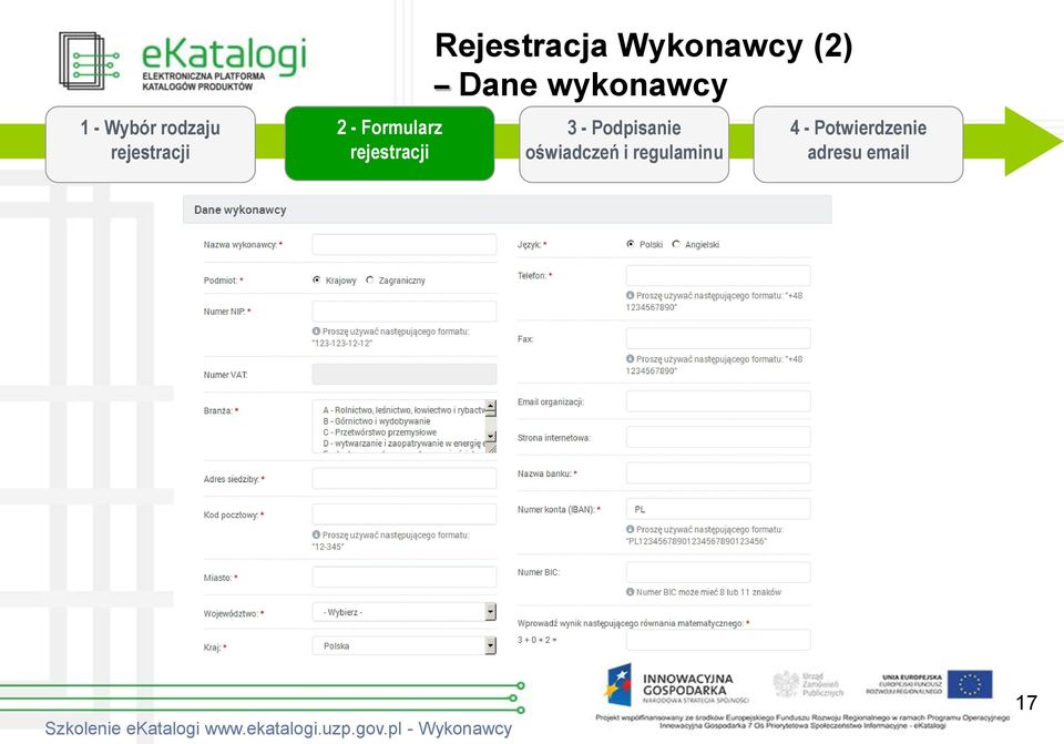 Wykonawcy (2) Dane wykonawcy 3 -