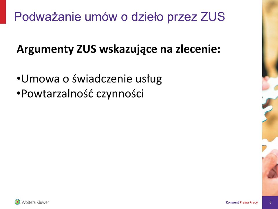 zlecenie: Umowa o świadczenie