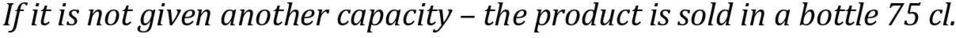 the product is