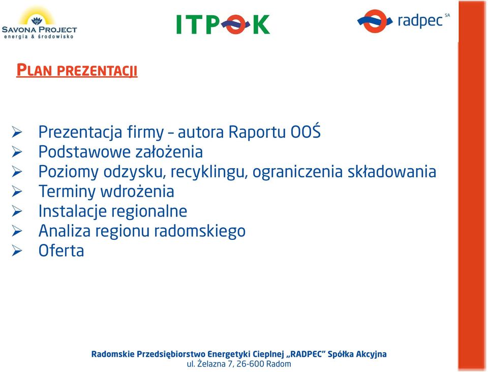 recyklingu, ograniczenia składowania Terminy