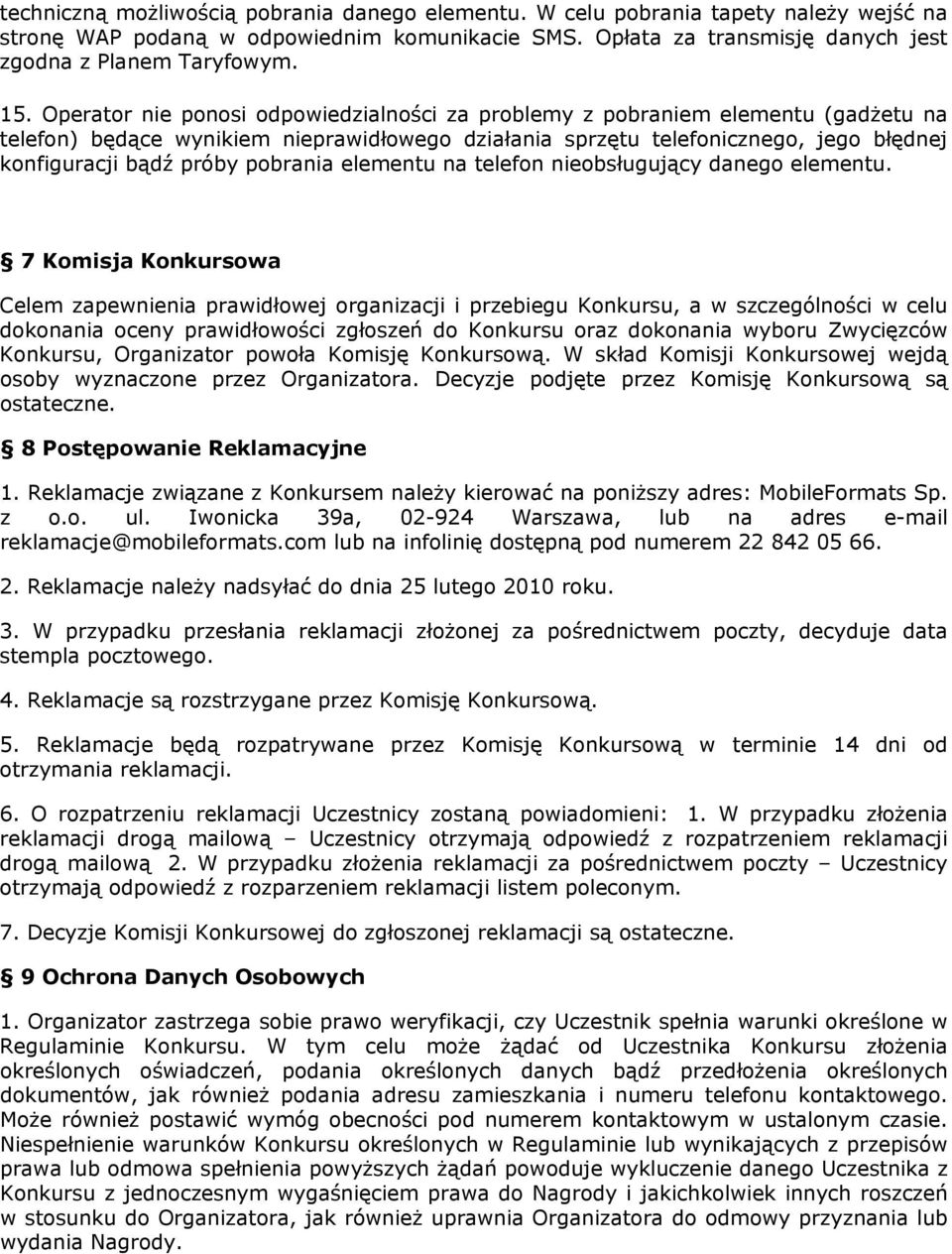 pobrania elementu na telefon nieobsługujący danego elementu.