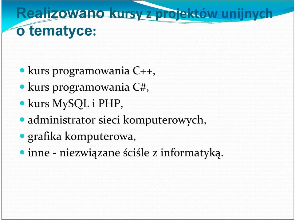 MySQL i PHP, administrator sieci komputerowych,