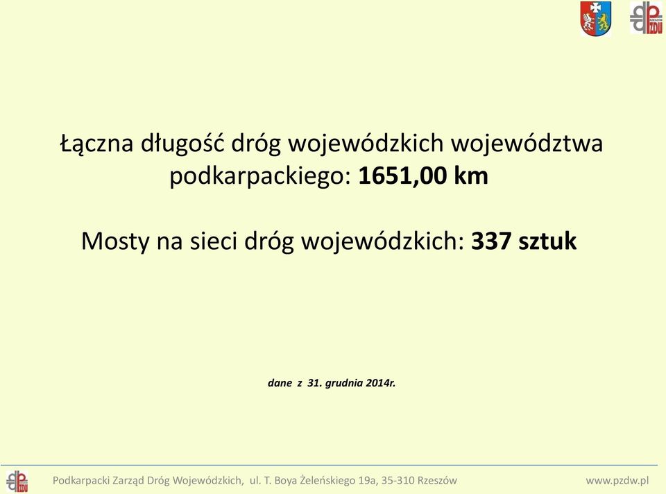 wojewódzkich: 337 sztuk dane z 31. grudnia 2014r.