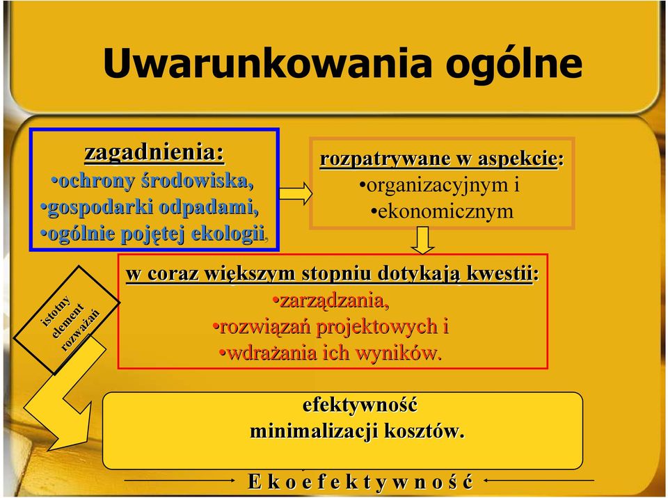 element rozwaŝań w coraz większym stopniu dotykają kwestii: zarządzania, rozwiązań