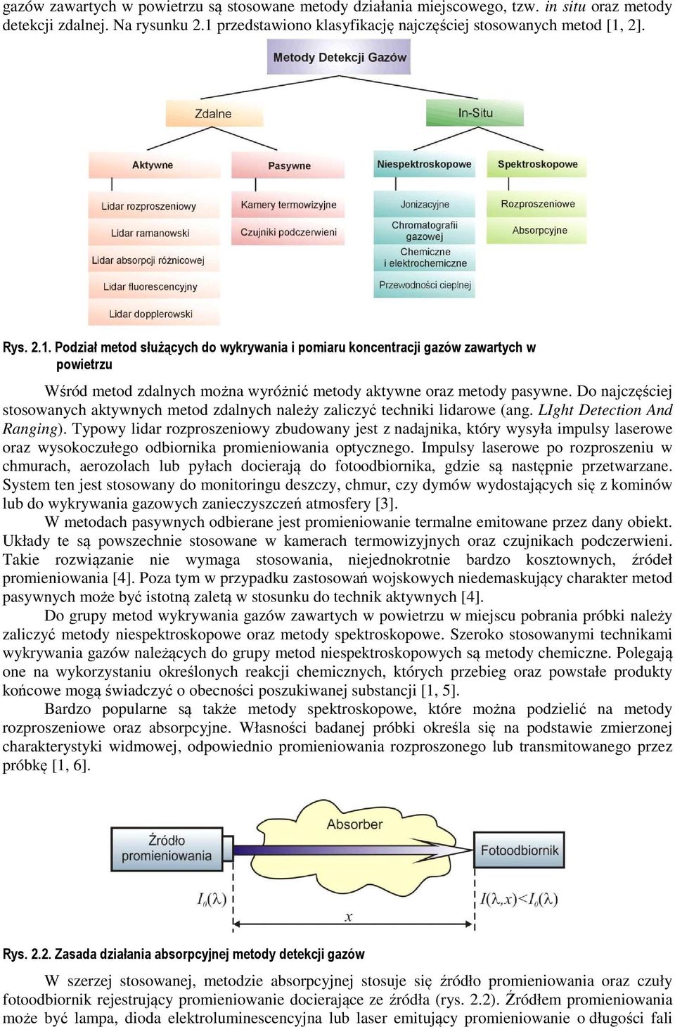Do najczęściej stosowanych aktywnych metod zdalnych należy zaliczyć techniki lidarowe (ang. LIght Detection And Ranging).