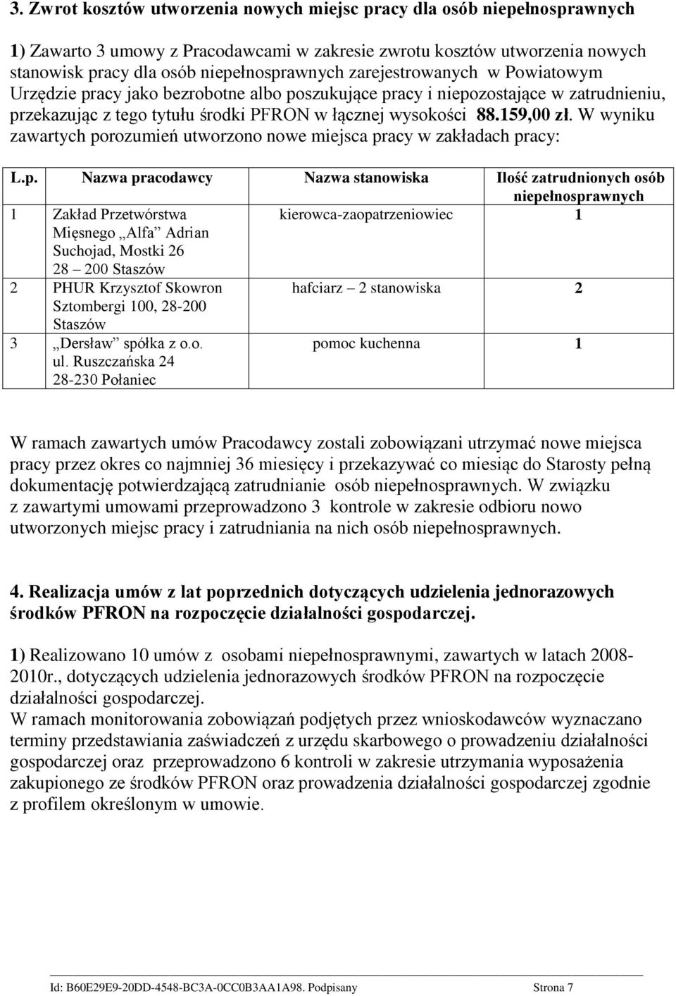 W wyniku zawartych po