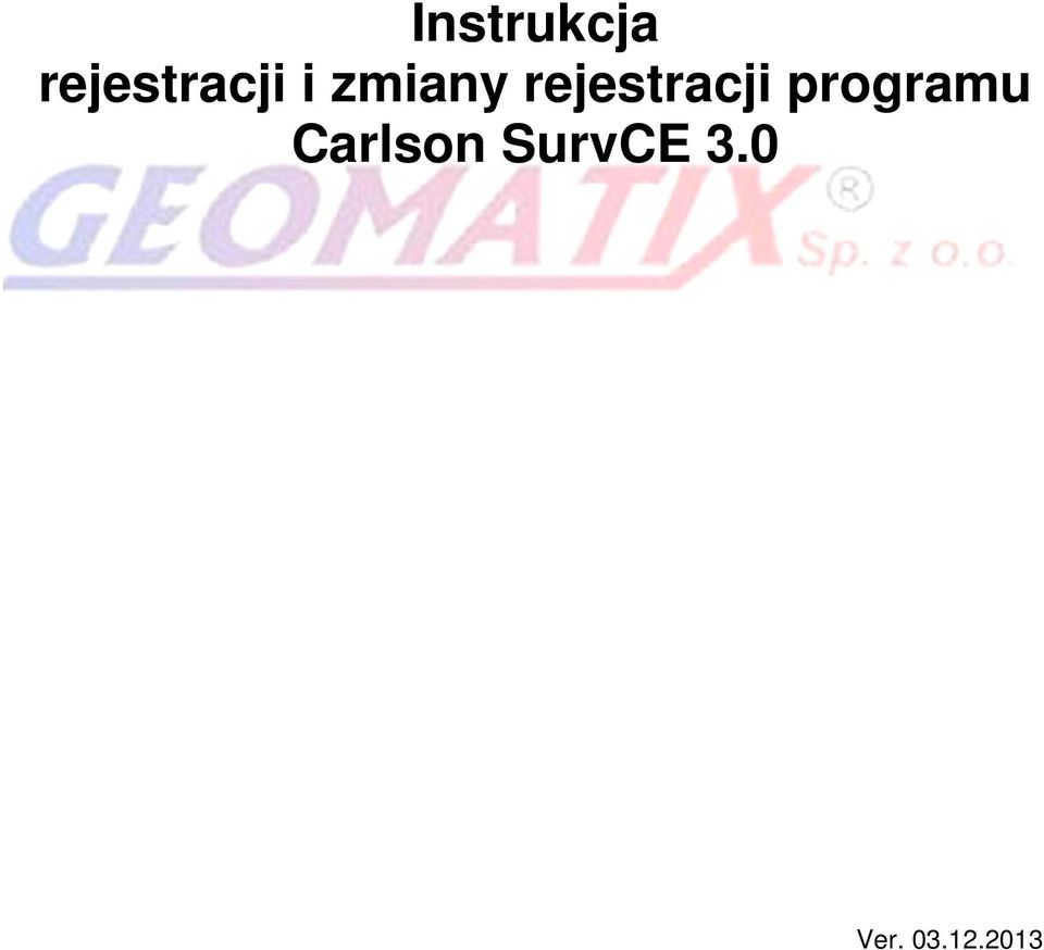 rejestracji programu