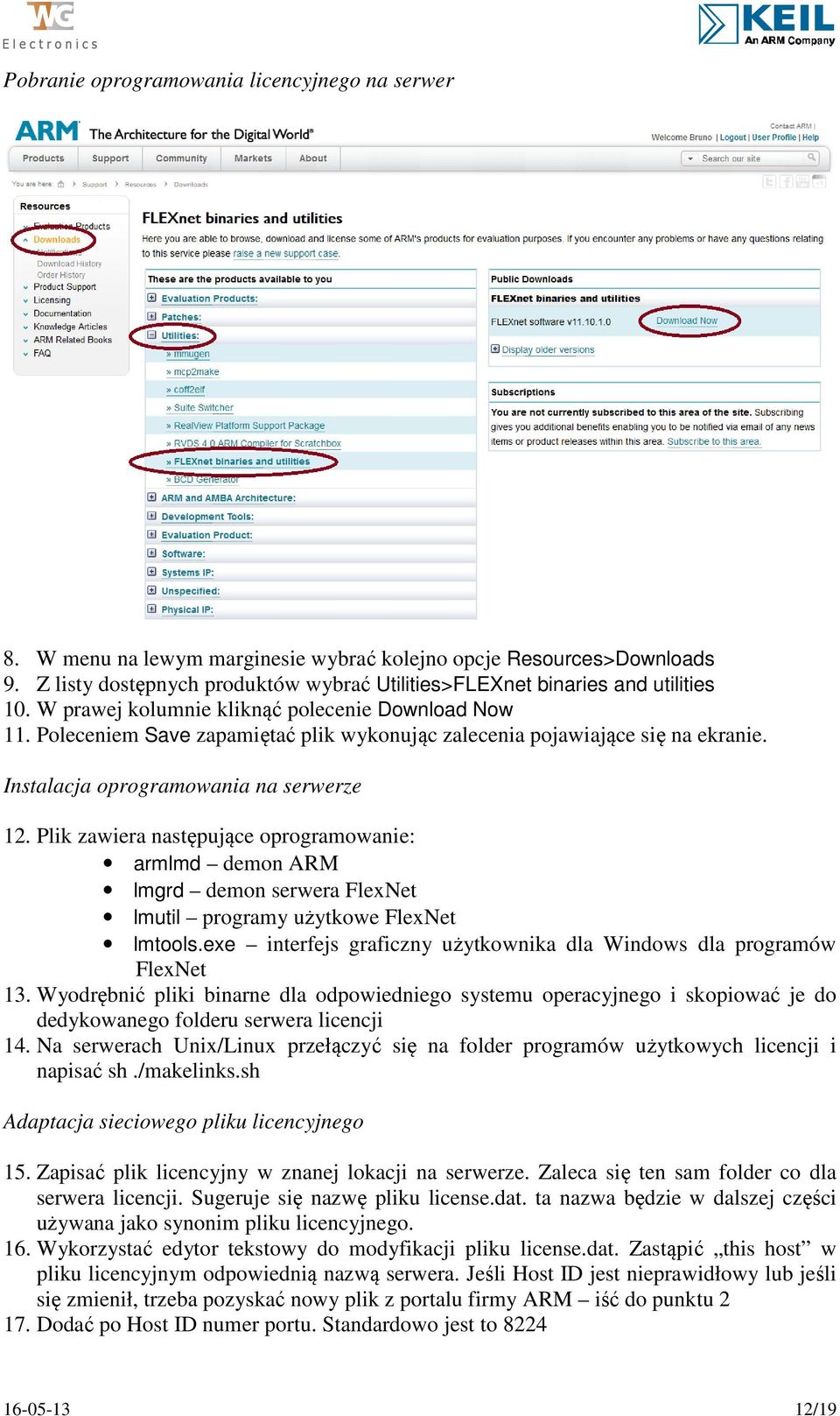 Poleceniem Save zapamiętać plik wykonując zalecenia pojawiające się na ekranie. Instalacja oprogramowania na serwerze 12.