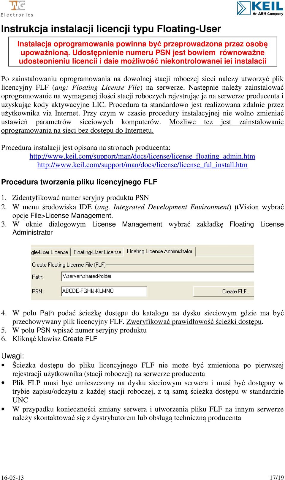utworzyć plik licencyjny FLF (ang: Floating License File) na serwerze.