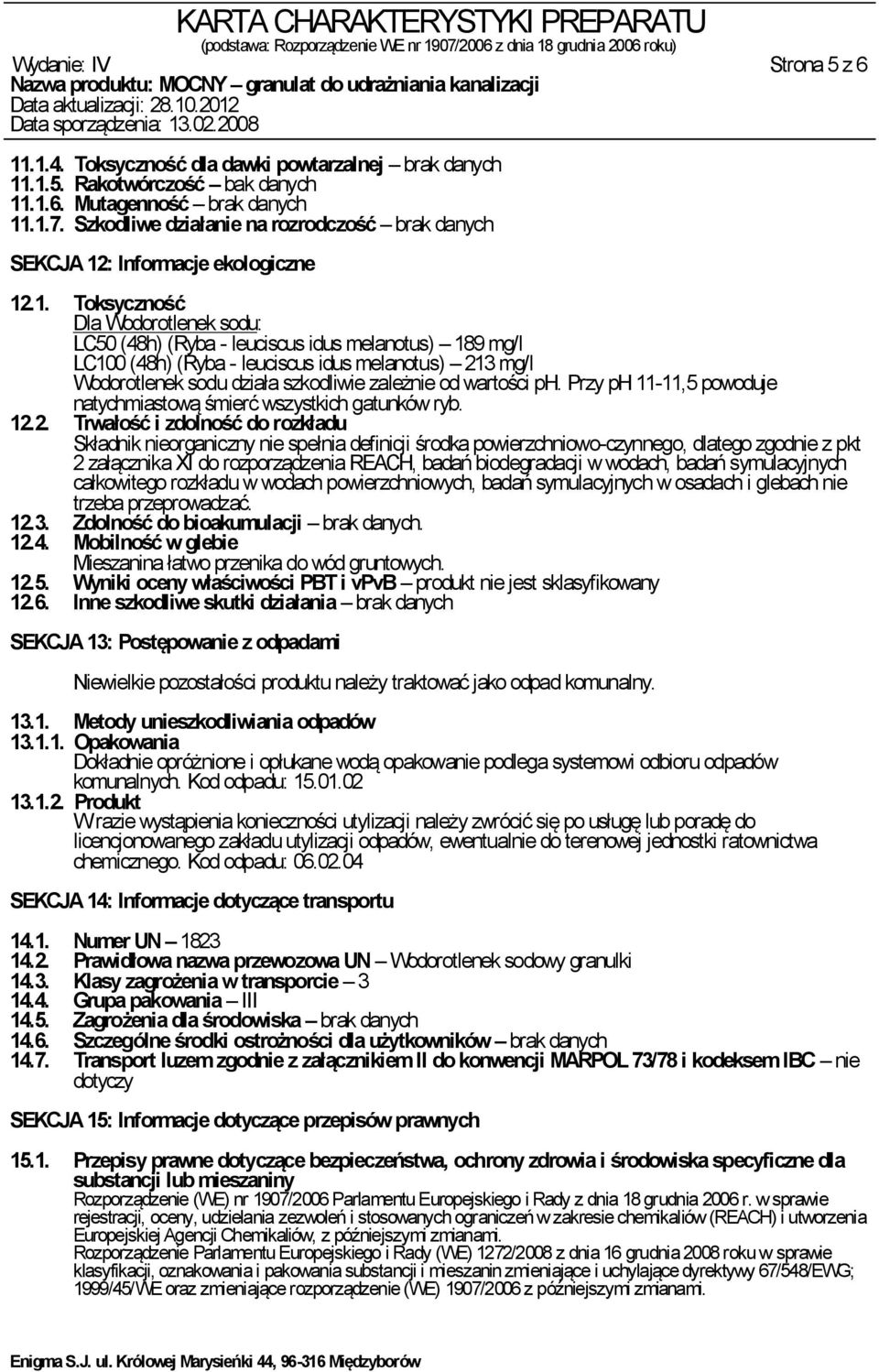 : Informacje ekologiczne 12