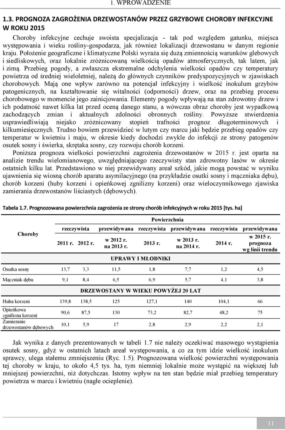 rośliny-gospodarza, jak również lokalizacji drzewostanu w danym regionie kraju.