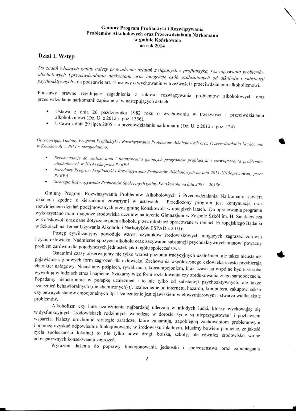 psychaktywnych - na pdstawie art. 4r ustawy wychwaniu w trzehwsci przeciw dzialaniualkhlizmwi.