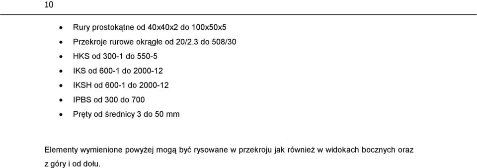 2000-12 IPBS od 300 do 700 Pręty od średnicy 3 do 50 mm Elementy wymienione