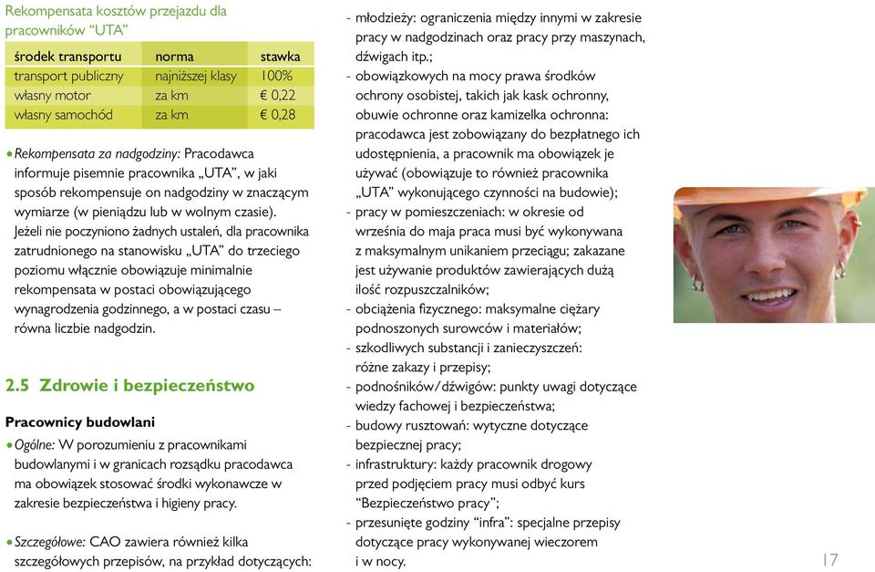 Jeżeli nie poczyniono żadnych ustaleń, dla pracownika zatrudnionego na stanowisku UTA do trzeciego poziomu włącznie obowiązuje minimalnie rekompensata w postaci obowiązującego wynagrodzenia