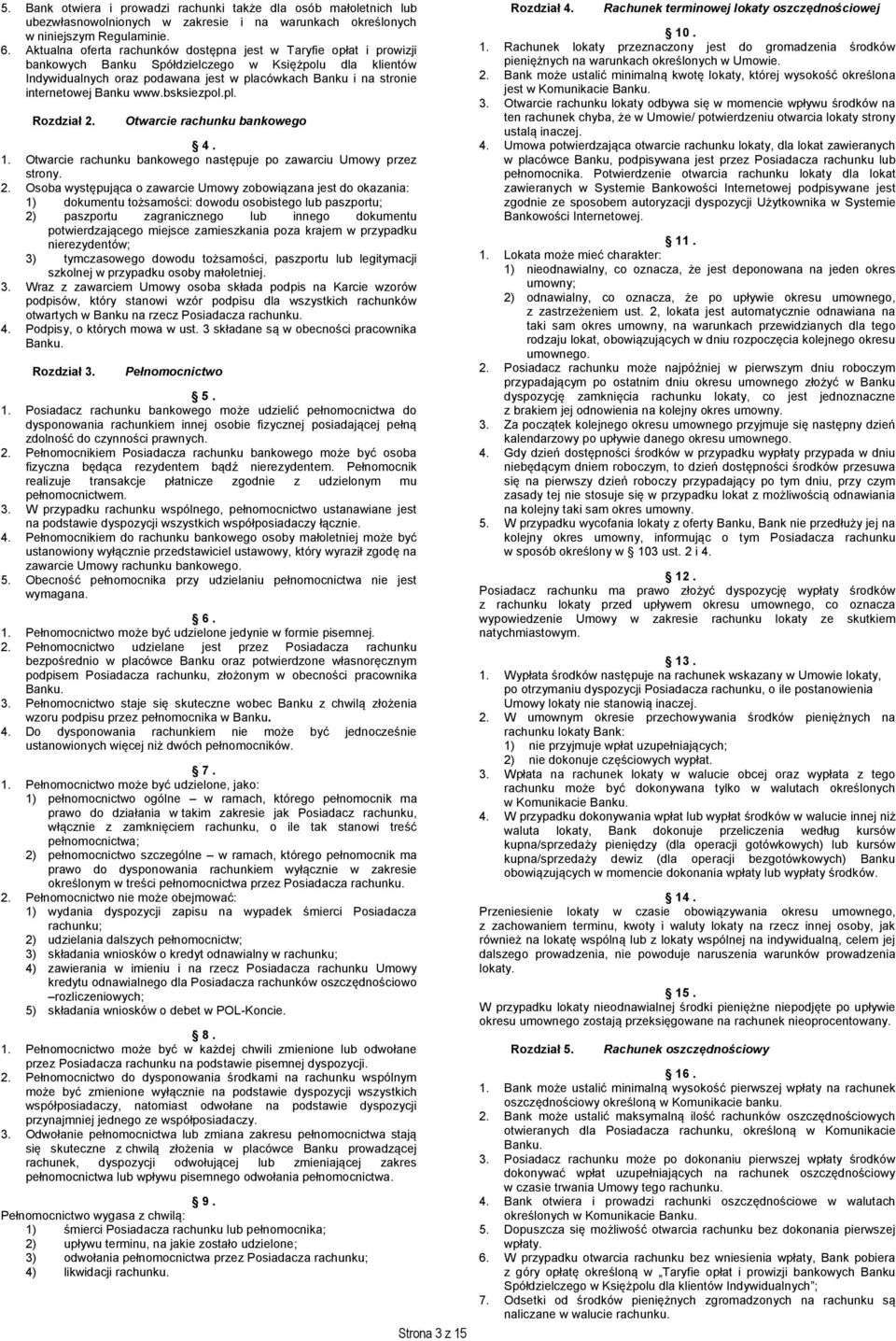 internetowej Banku www.bsksiezpol.pl. Rozdział 2.