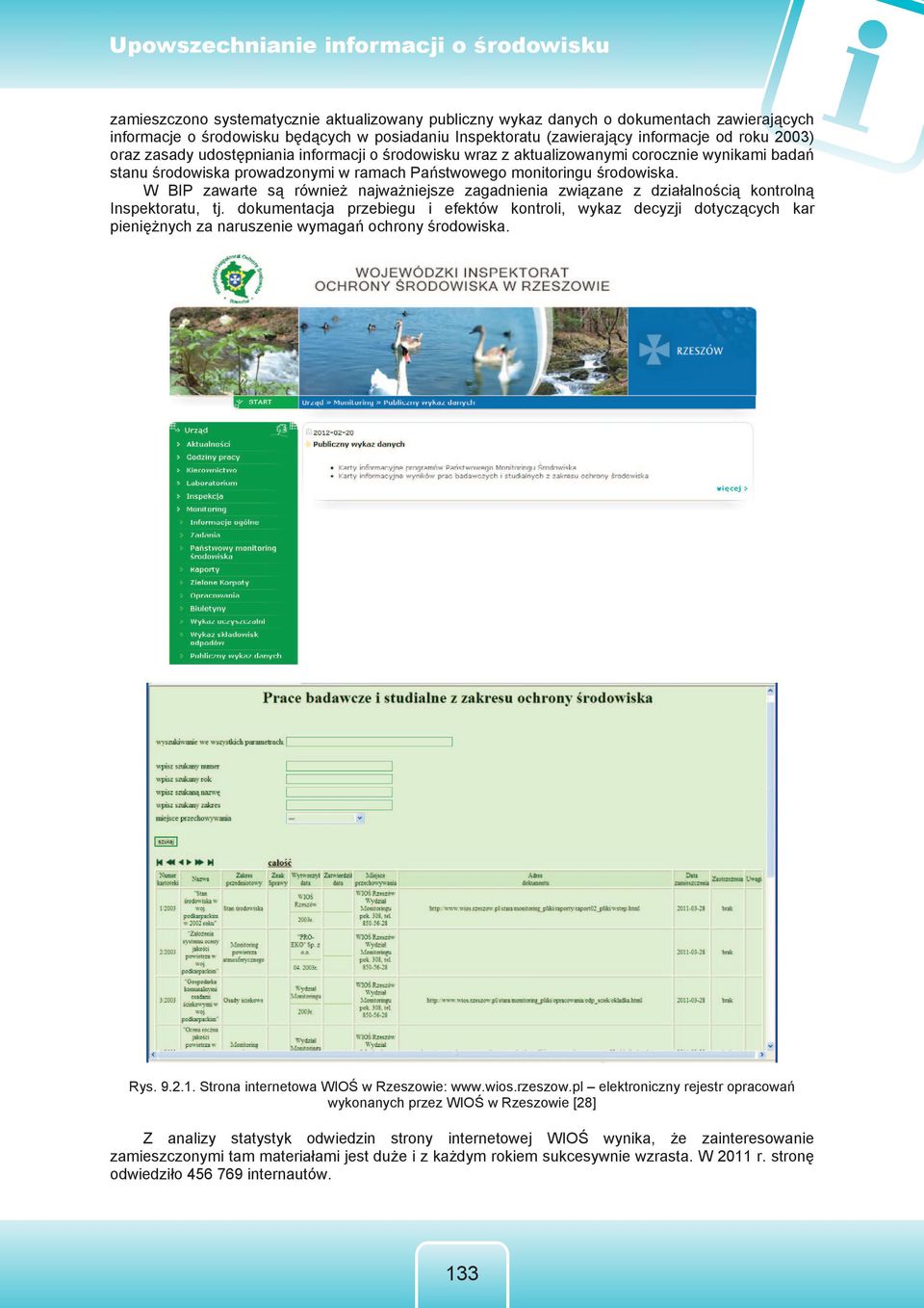 zasady udostępniania informacji o środowisku wraz z aktualizowanymi corocznie wynikami badań stanu środowiska prowadzonymi w ramach Państwowego monitoringu środowiska.