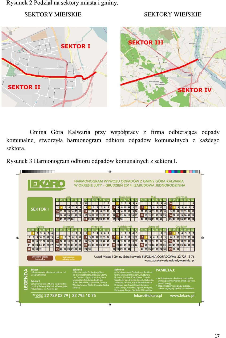 firmą odbierająca odpady komunalne, stworzyła harmonogram odbioru