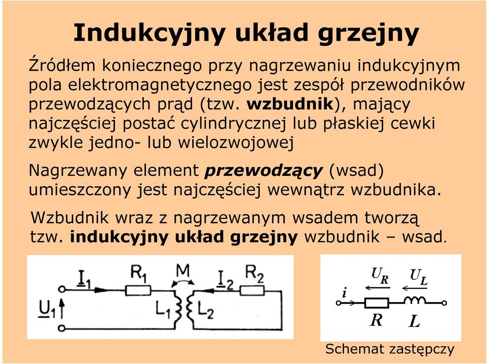 wzbudnik), mający najczęściej postać cylindrycznej lub płaskiej cewki zwykle jedno- lub wielozwojowej