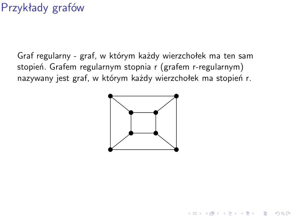 Grafem regularnym stopnia r (grafem r-regularnym)