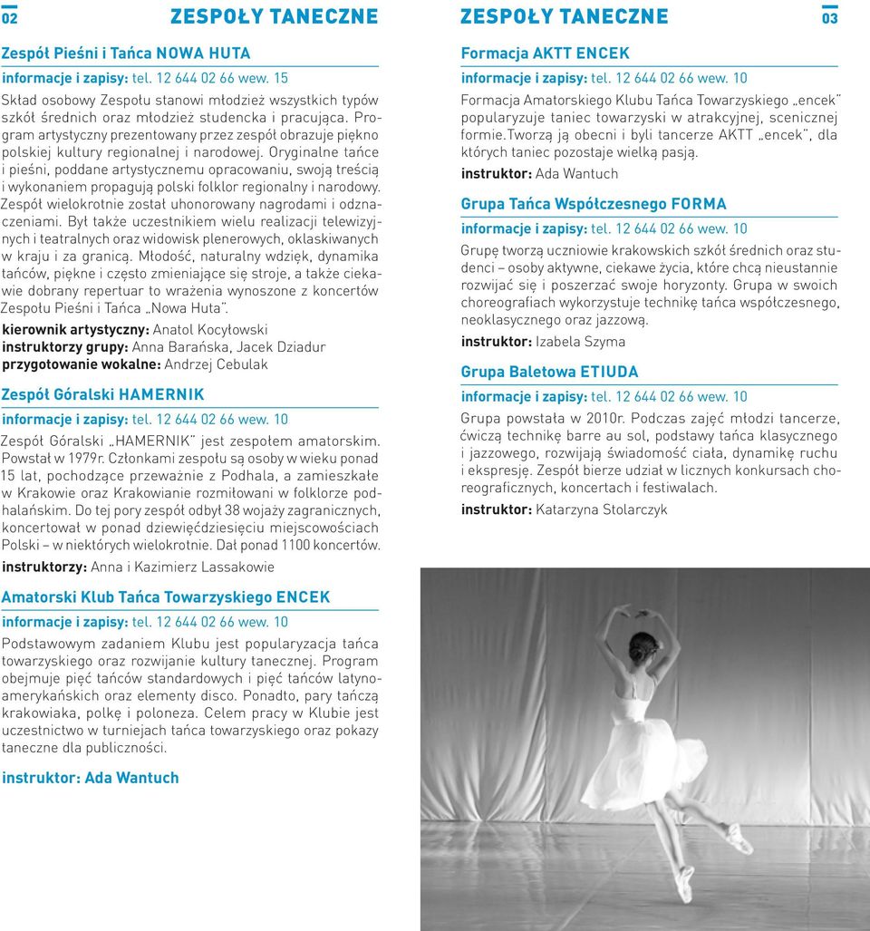 Program artystyczny prezentowany przez zespół obrazuje piękno polskiej kultury regionalnej i narodowej.