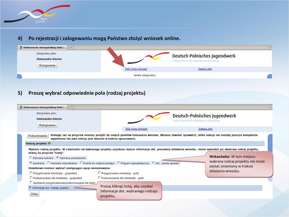 miejscu wybrany rodzaj projektu nie może zostać zmieniony w trakcie