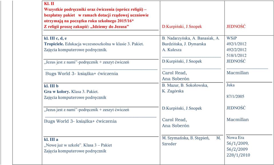 Jezus jest z nami -podręcznik + zeszyt ćwiczeń Bugs World 3- książka+ ćwiczenia kl. III b Gra w kolory. Klasa 3. Pakiet.