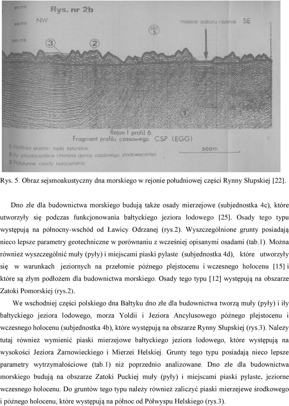 Osady tego typu występują na północny-wschód od Ławicy Odrzanej (rys.2). Wyszczególnione grunty posiadają nieco lepsze parametry geotechniczne w porównaniu z wcześniej opisanymi osadami (tab.1).