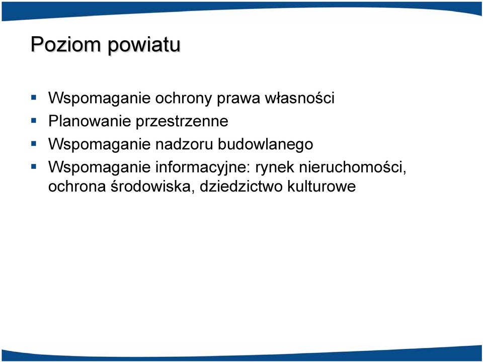 nadzoru budowlanego Wspomaganie informacyjne: