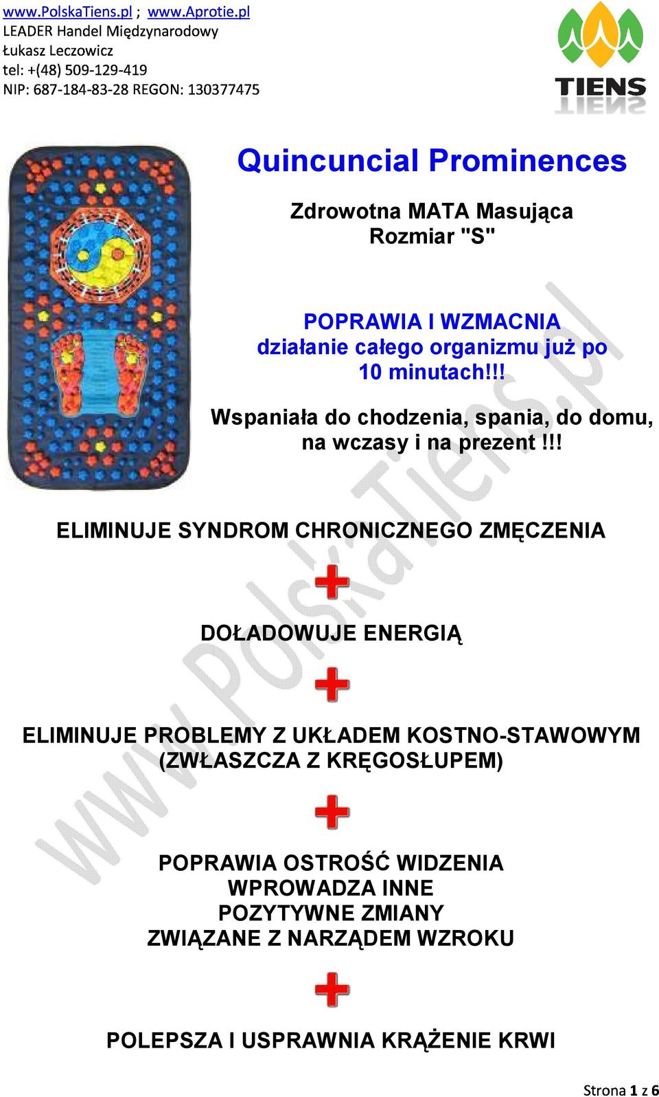 !! ELIMINUJE SYNDROM CHRONICZNEGO ZMĘCZENIA DOŁADOWUJE ENERGIĄ ELIMINUJE PROBLEMY Z UKŁADEM KOSTNO-STAWOWYMSTAWOWYM