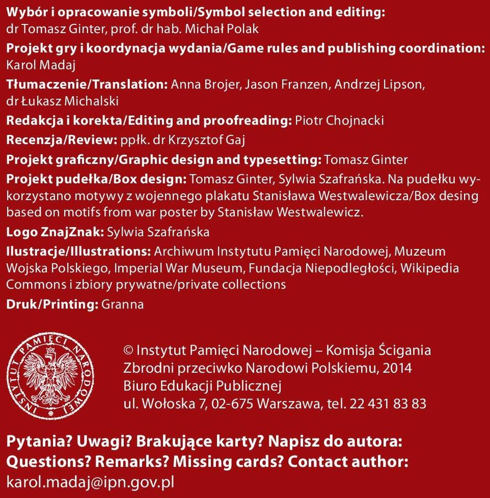 korekta/editing and proofreading: Piotr Chojnacki Recenzja/Review: ppłk.