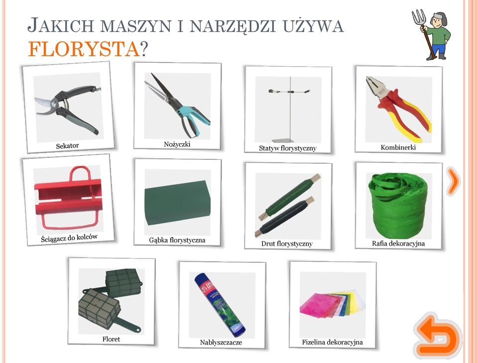 Gąbka florystyczna Drut florystyczny Rafia